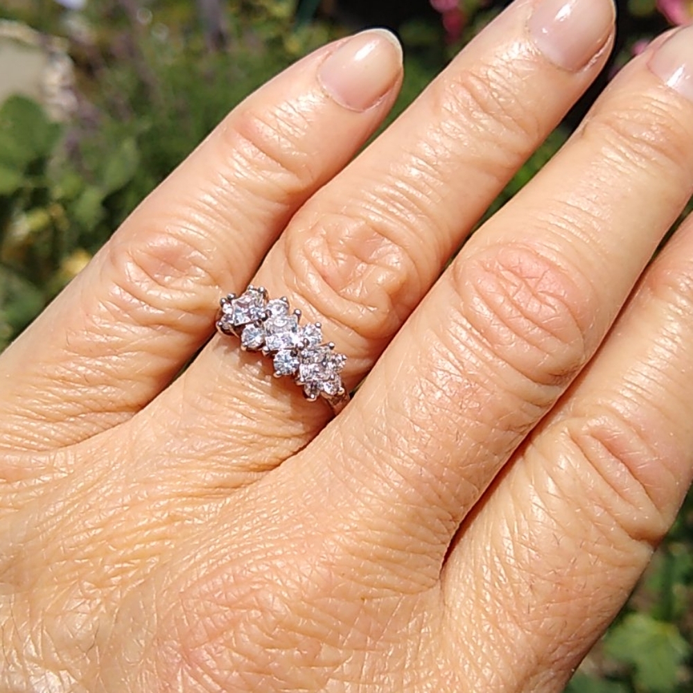 Sterling Silver Dancing 'Diamonds' Ring - image 3